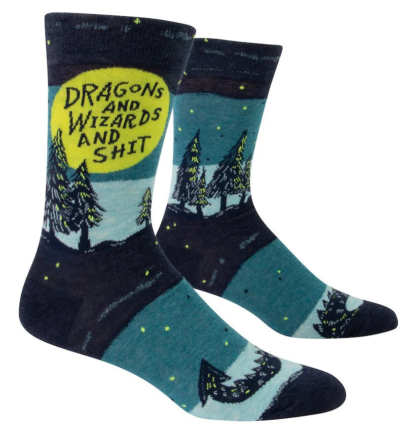 Dragons & Wizards & Shit Men's Socks by Incognito