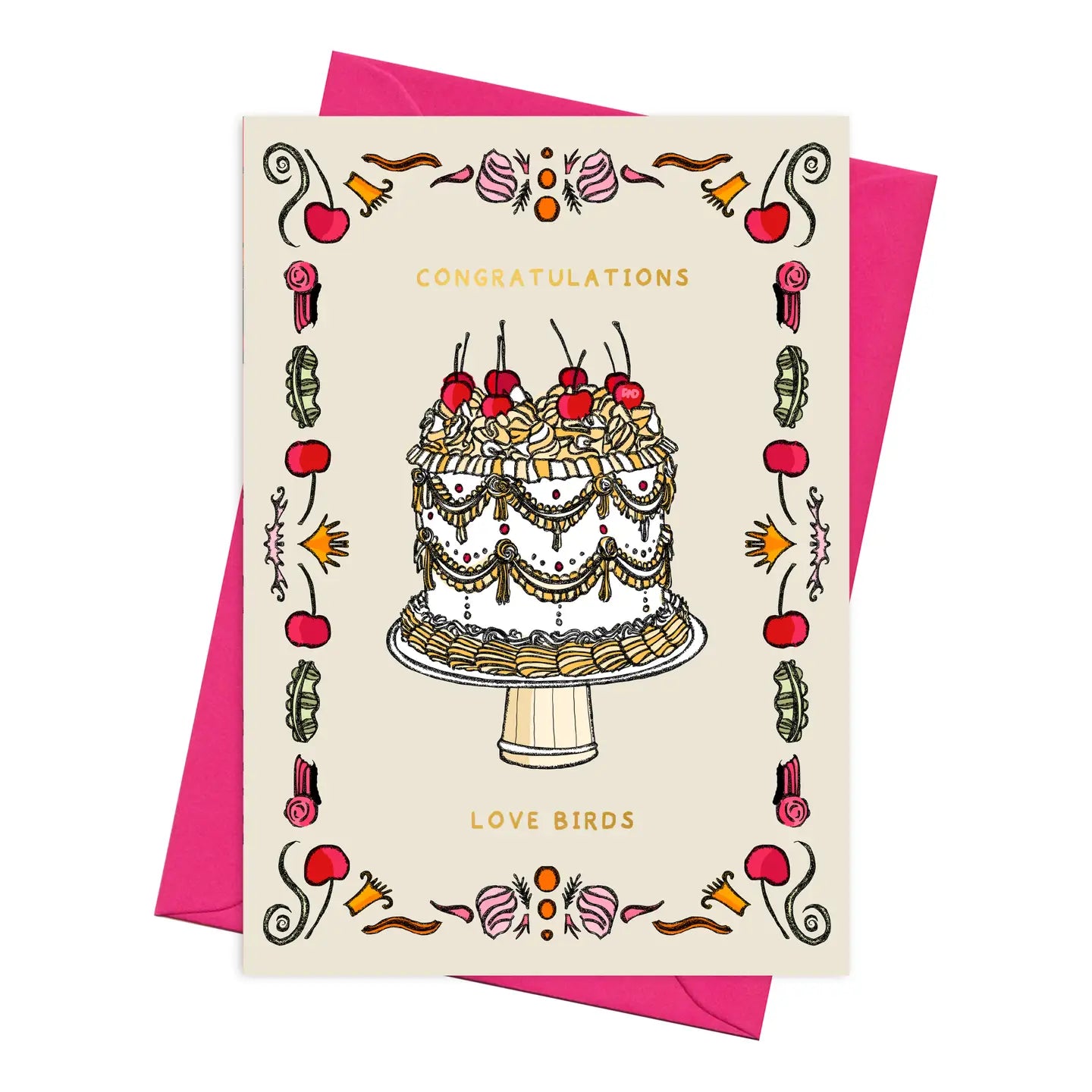 Congratulations Love Birds Card by Freya Niamh Design