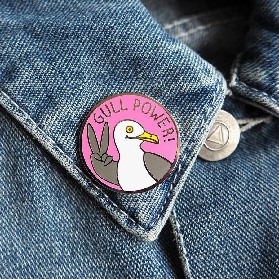 Gull Power Enamel Pin by Hello Dodo
