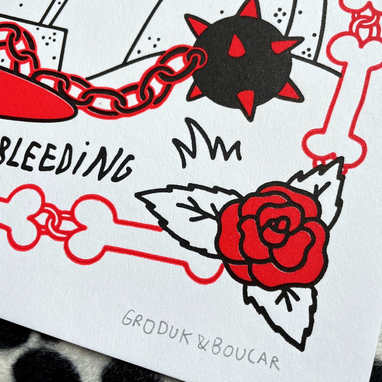 Champagne Tears — Letterpress Print by GRODUKBOUCAR