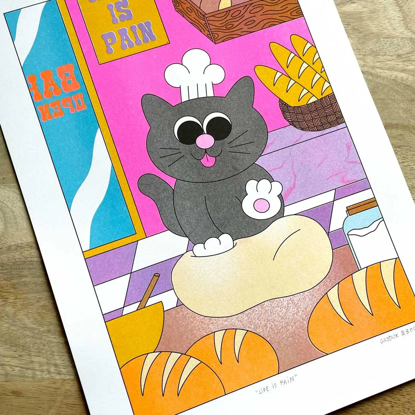 Lil’ Broke Bitch — Letterpress Print by GRODUKBOUCAR