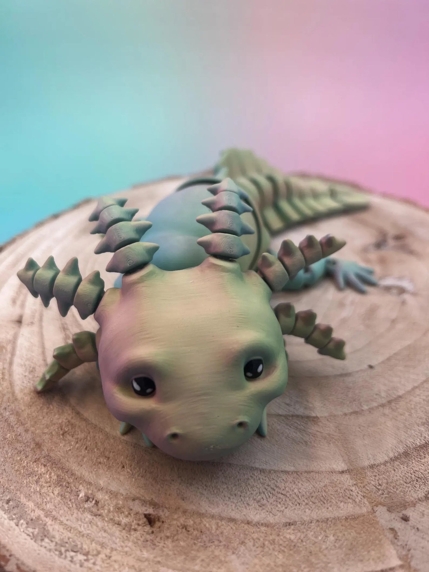 3D Cre8 - Tri Colour Axolotl animal fidget sensory autism friendly flexi Toy