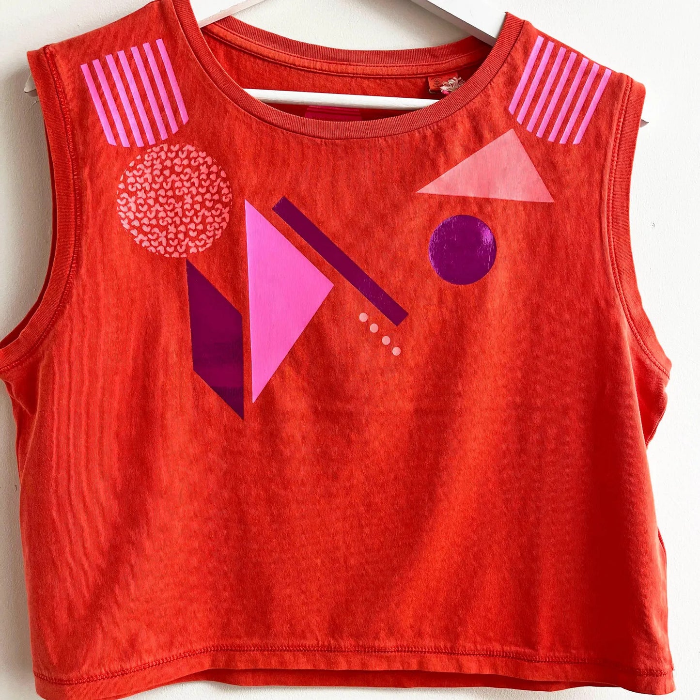 screenprinted Geometric pattern vest top t-shirt by Pinkijones