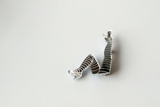 Can Can dance legs silver brooch by Designosaur