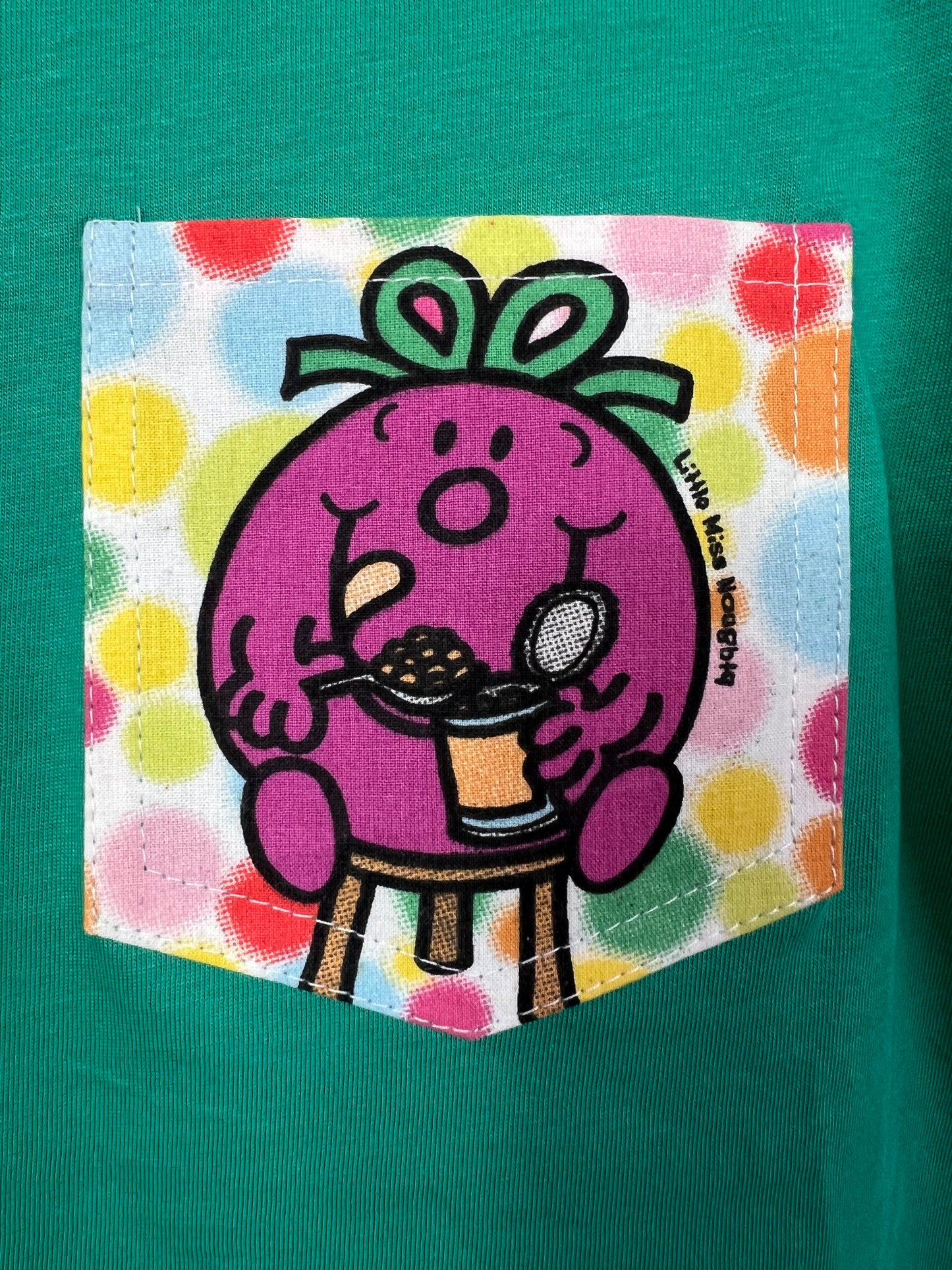 Reworked Pocket Tee With Little Miss Naughty by Silly Girl Club