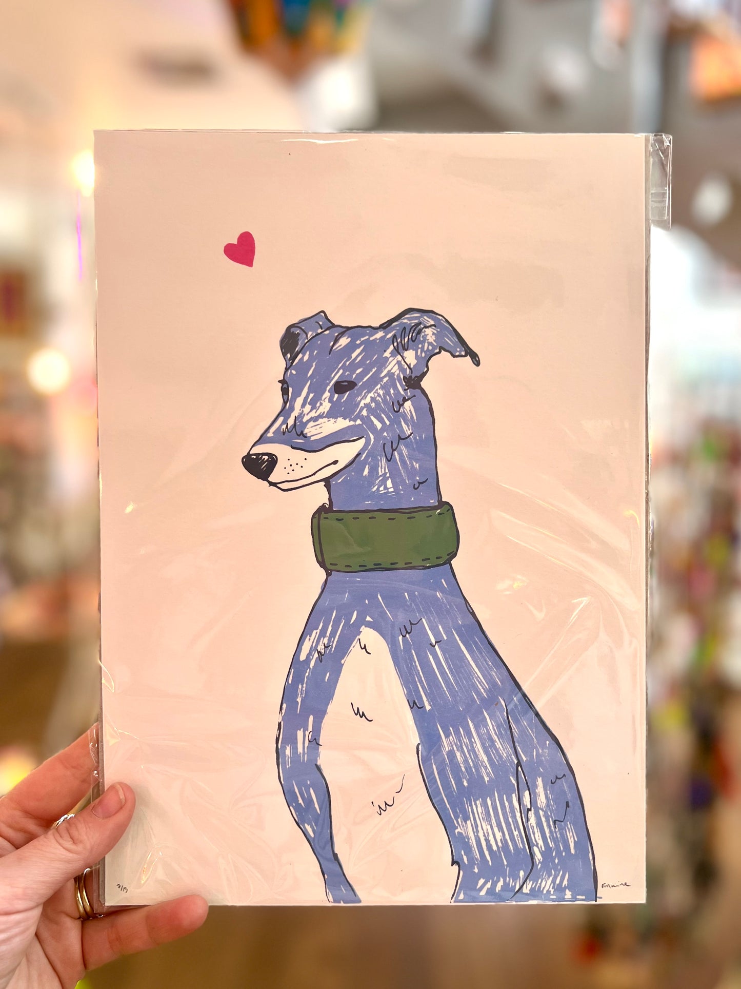 Greyhound Dog Print By Eilidh Maine