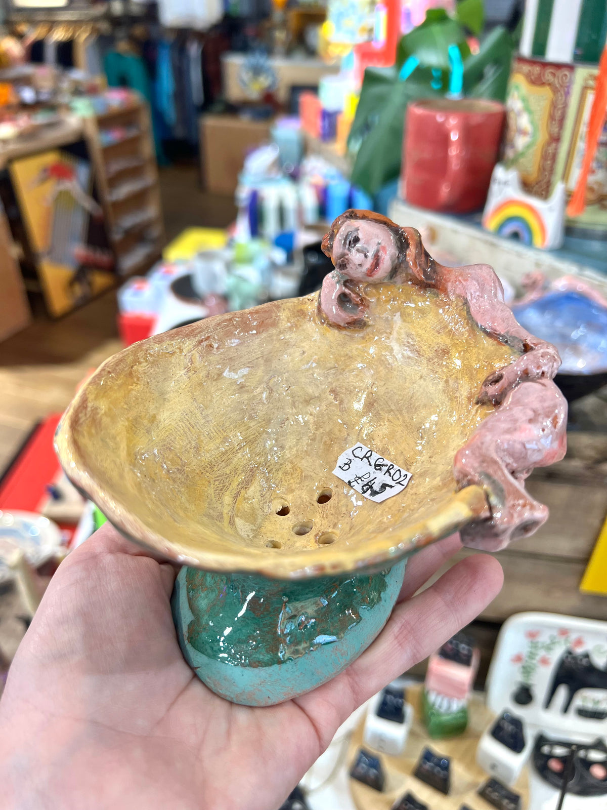 Dreamy Figure Ceramic Bowl By Christina Gregoriou