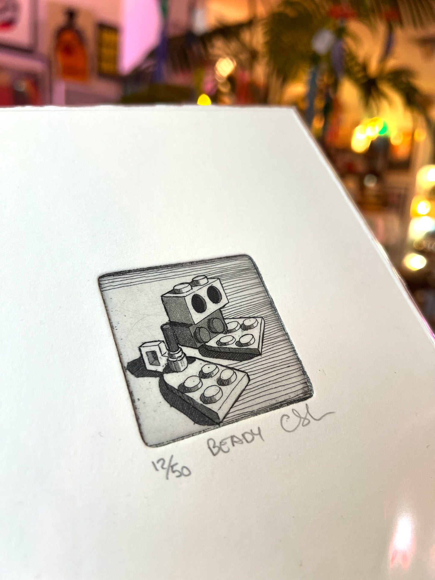Beady Lego Characters Etchings By Chris Moon