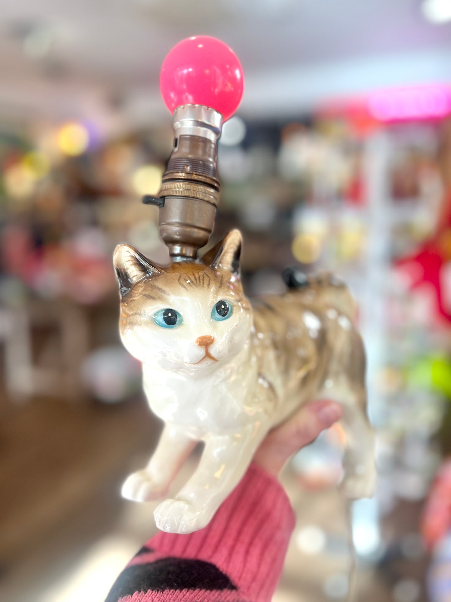 Vintage Tabby Cat Lamp by Lost & Foundry