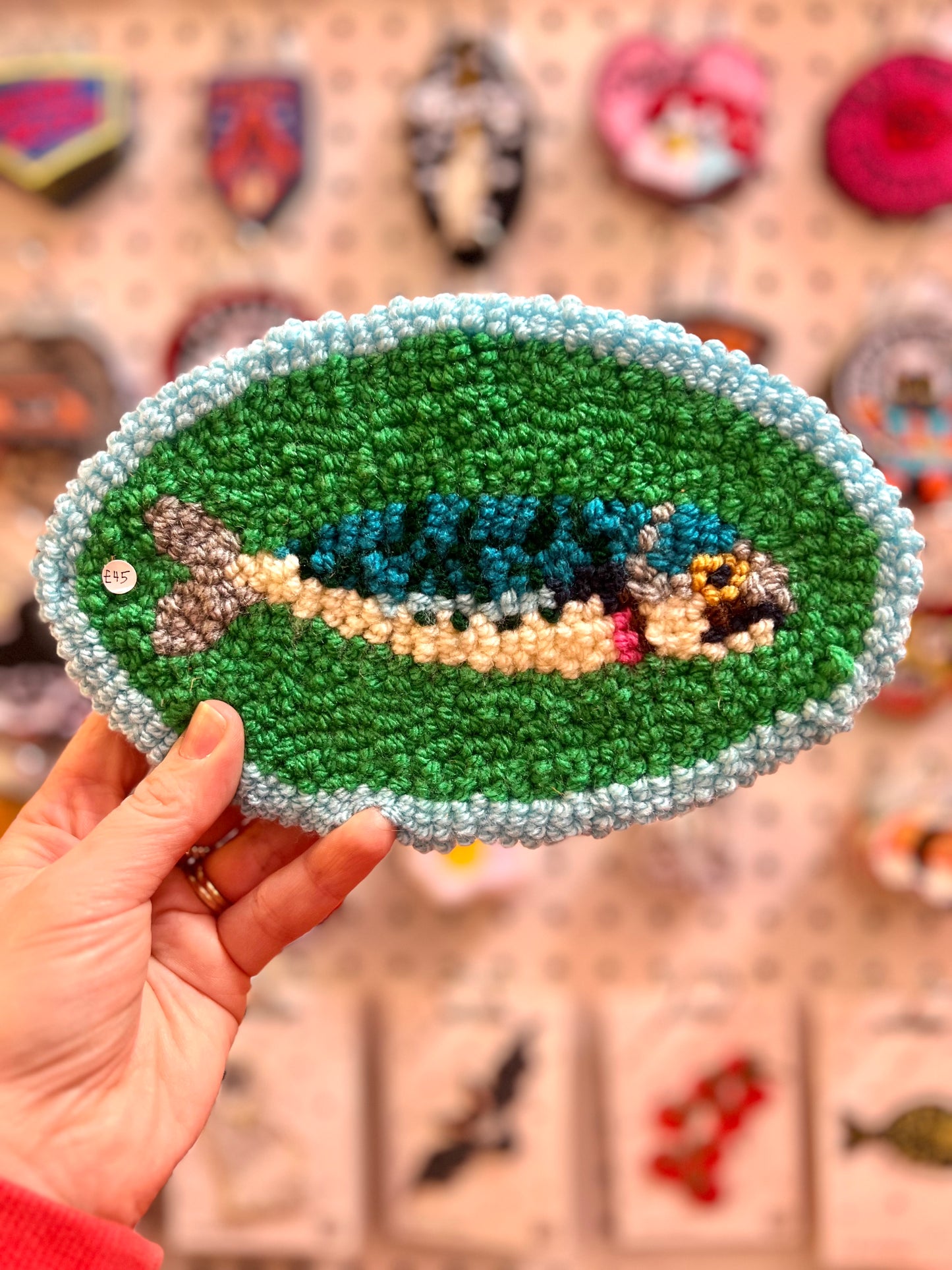 Needle punched Wall Hanging Mackerel by Don Brosbin