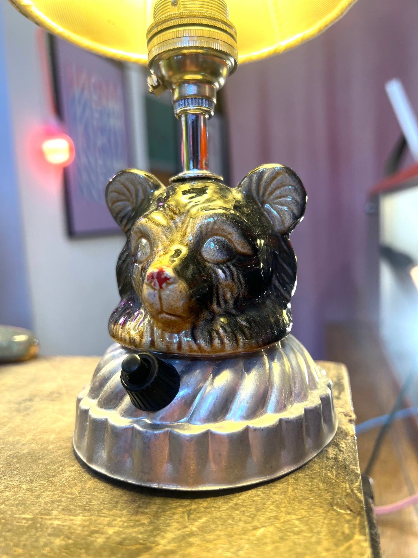 Vintage Bear Head Lamp by Lost & Foundry