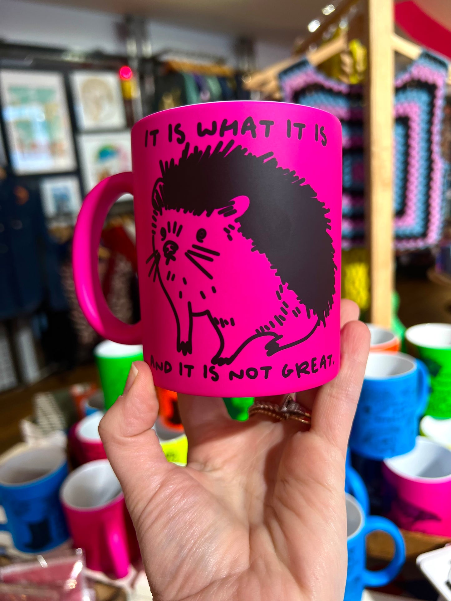 It Is What It Is Pink Mug by Daze Made