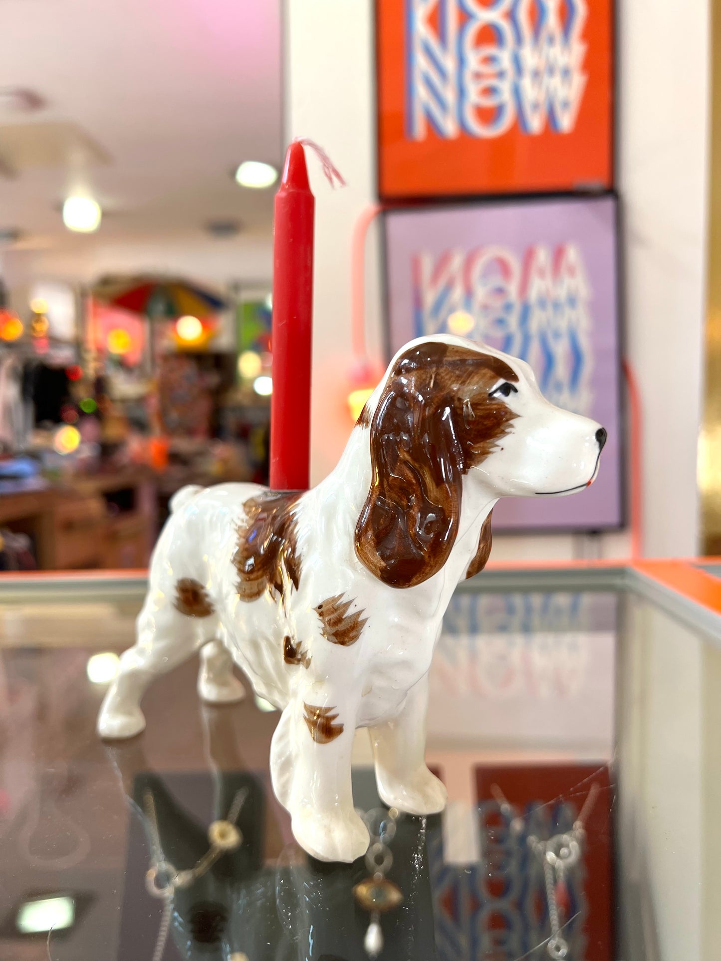 Vintage Ceramic Dog Candle Holder by Lost & Foundry