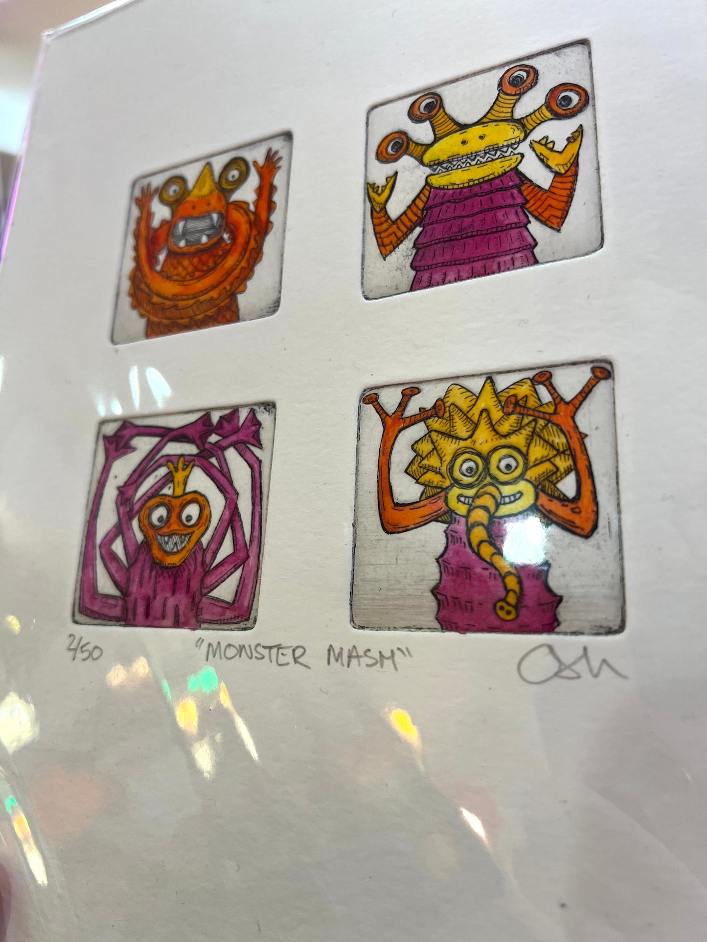 Monster Mash Finger Monster Etchings By Chris Moon