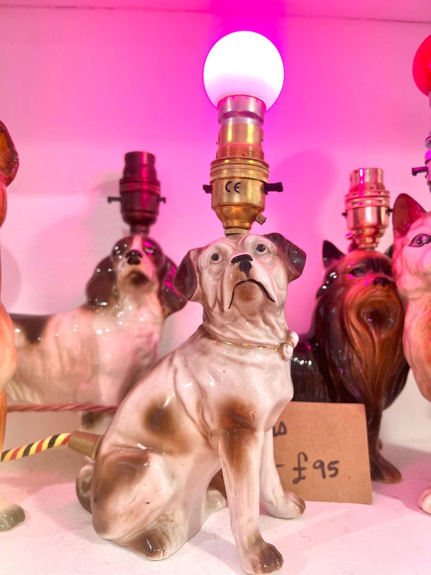 Vintage Victorian Pug Dog Lamp by Lost & Foundry