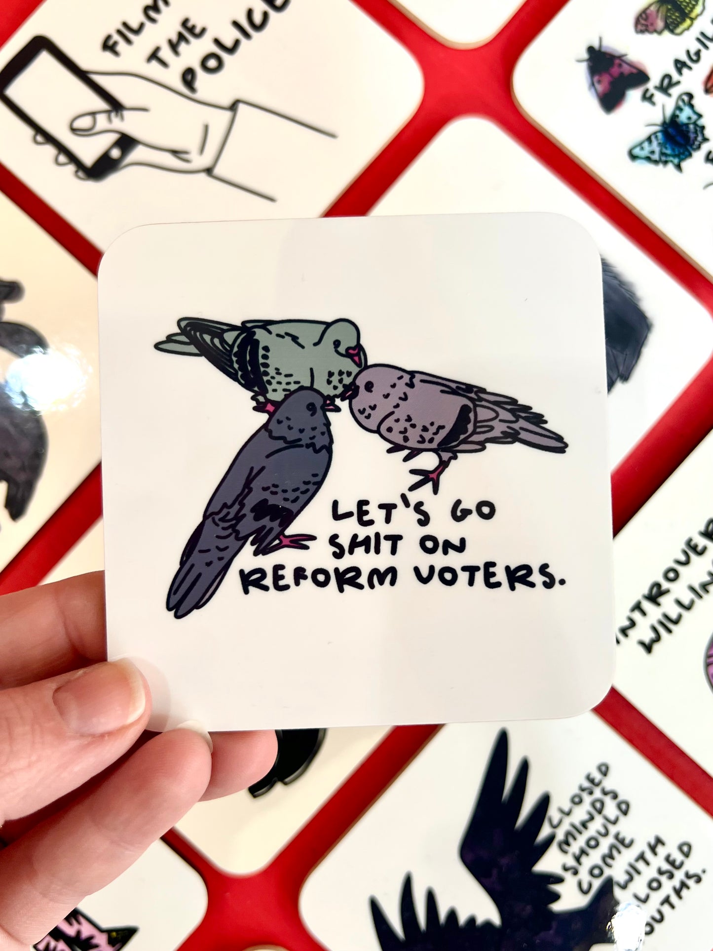 Let's Go Shit On Reform Voters Coaster by Daze Made
