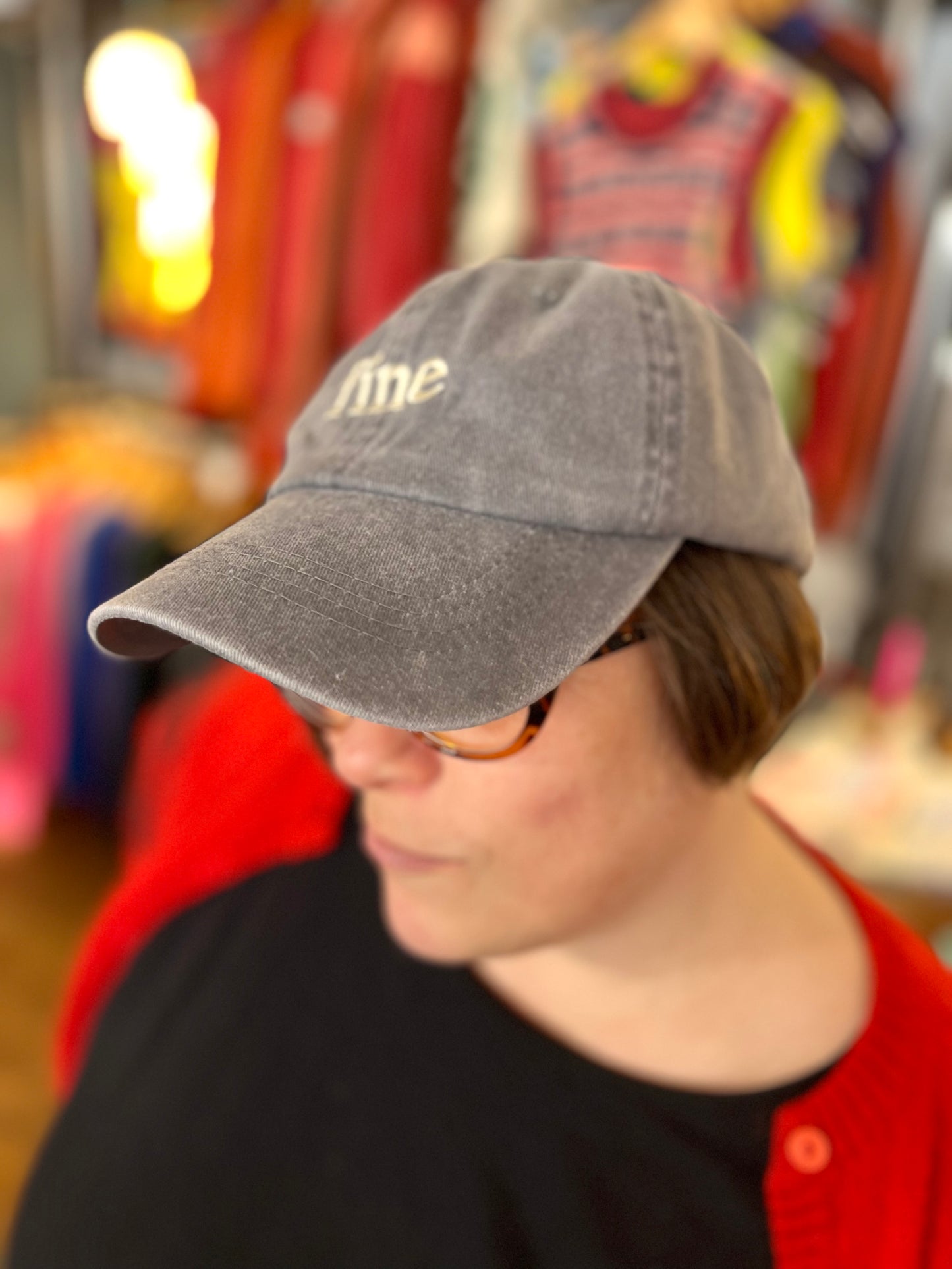 'Fine' Baseball Cap By Stanley Road