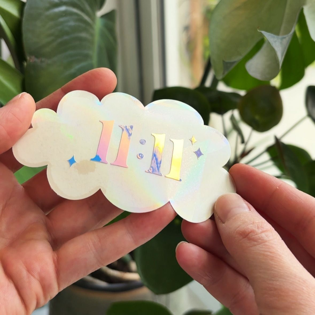 Eleven Eleven 11:11 Suncatcher Window Decal by Gleeful Hive