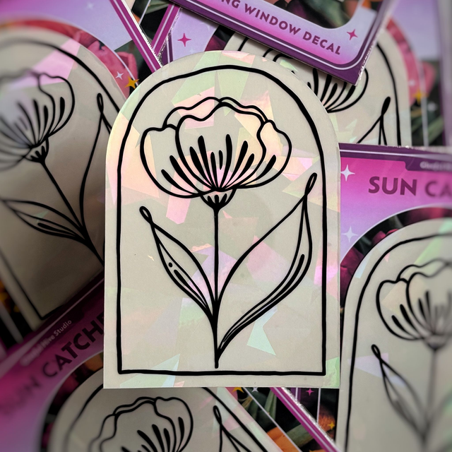 TULIP - Suncatcher Window Decal by Gleeful Hive