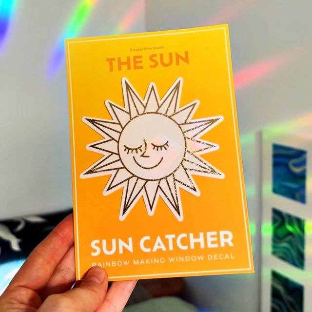 The SUN - Suncatcher Window Decal by Gleeful Hive