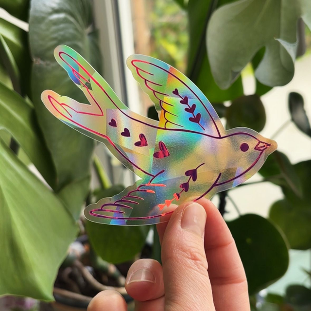 The BIRD - Suncatcher Window Decal by Gleeful Hive