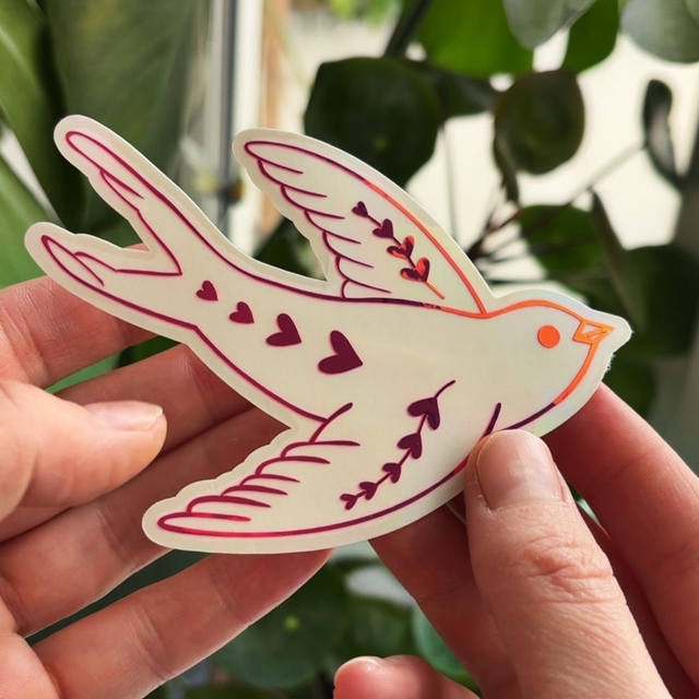 The BIRD - Suncatcher Window Decal by Gleeful Hive