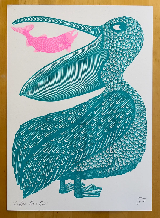 Le Beak, C'est Chic A3 Riso Print by Strangford
