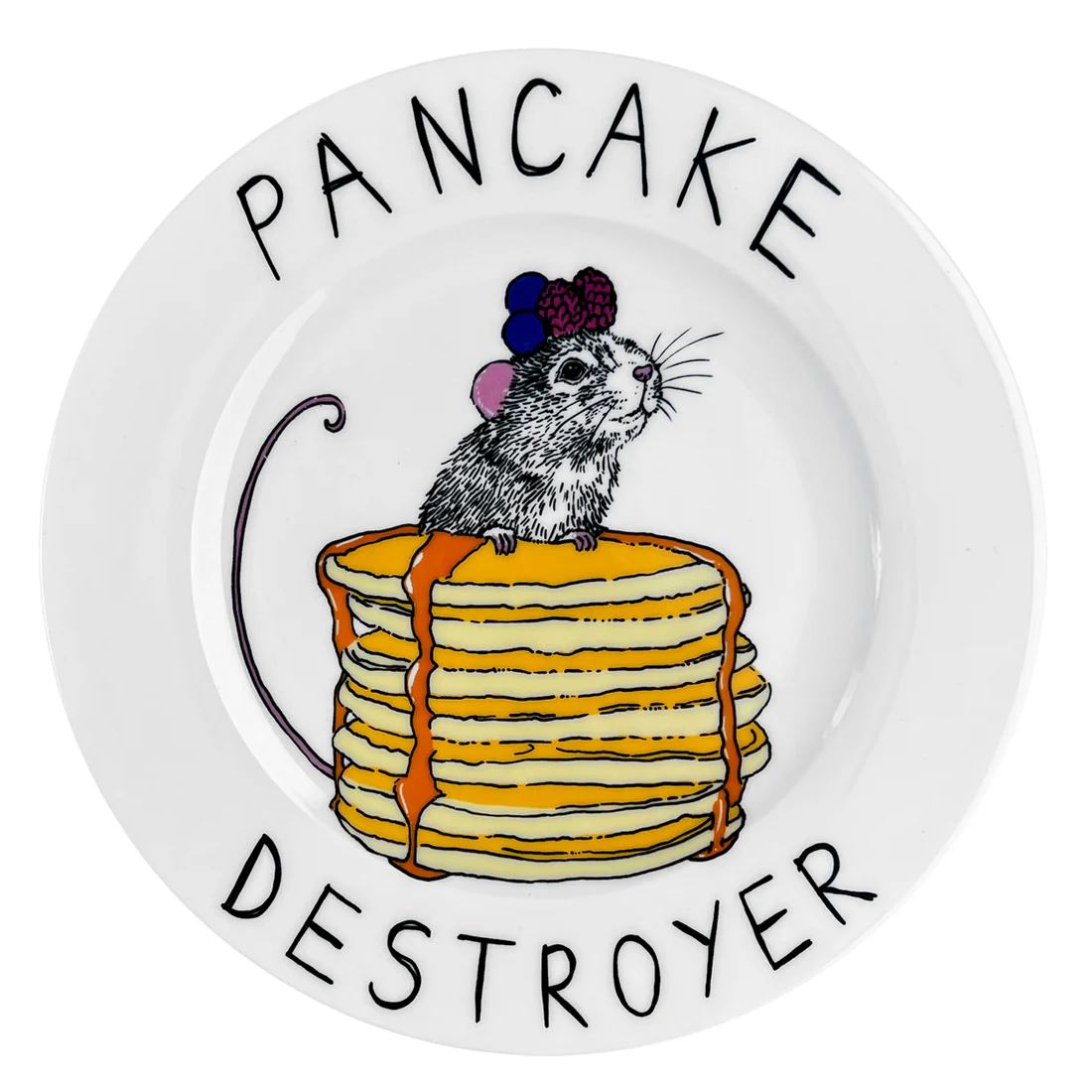 'Pancake Destroyer' Side Plate by Jimbobart