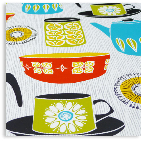 Retro Kitchen (blue) Screen print by Patrick Edgeley