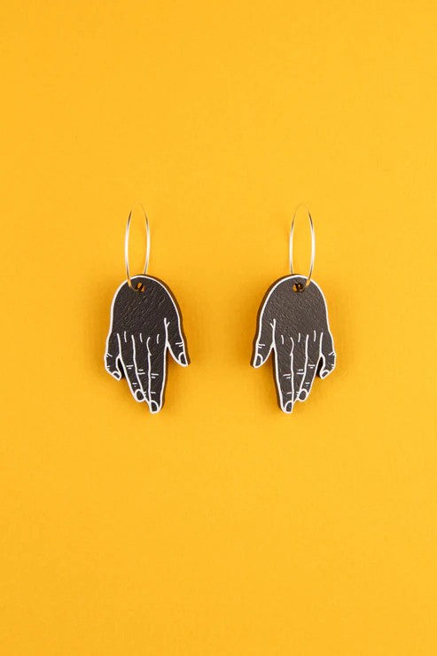 Mourning Hand Earrings by Misfit Makes