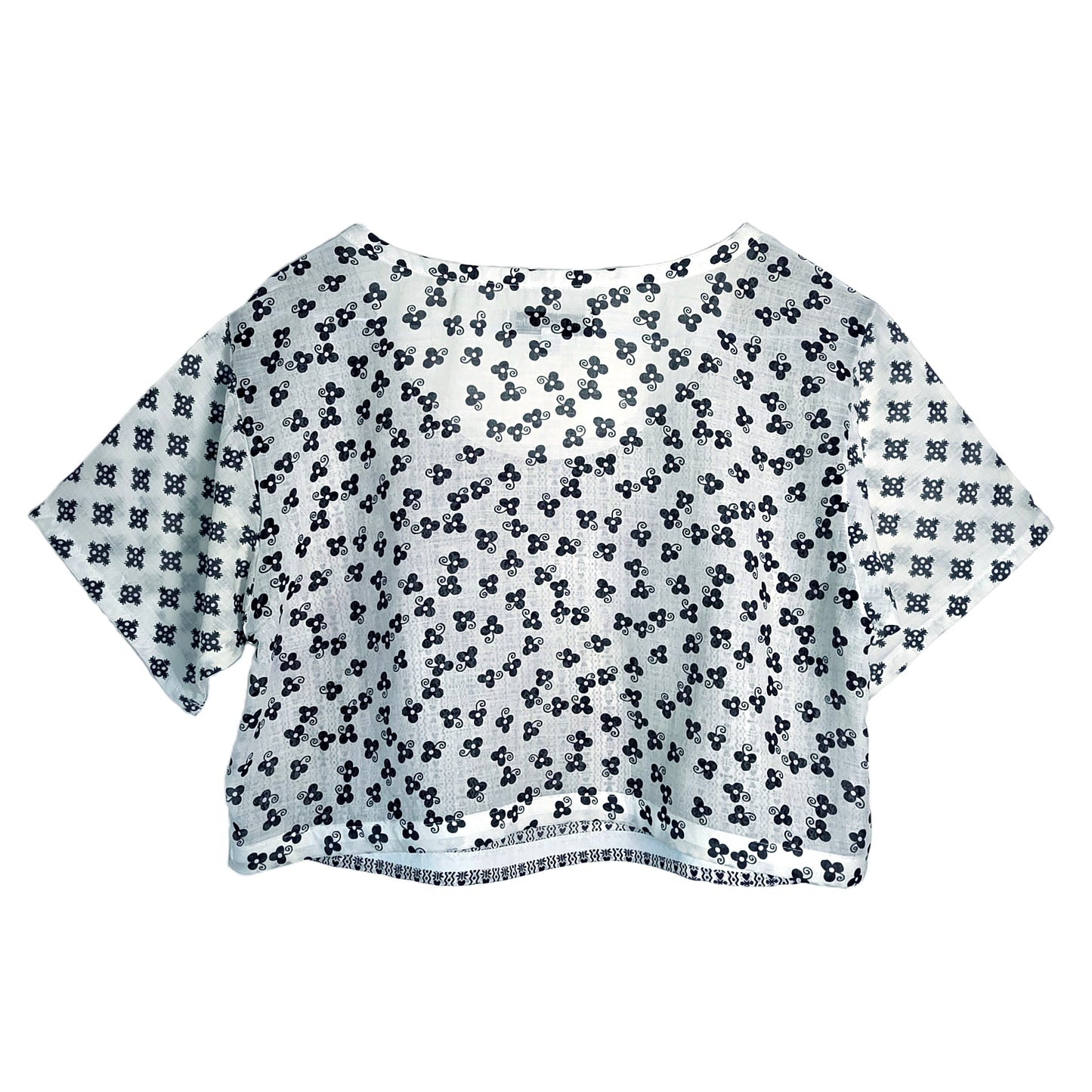 Odd Crop T-shirt in Black And White by Odd Janko