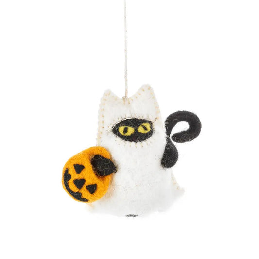 Boo! Cat Hanging Halloween Decoration By Felt So Good