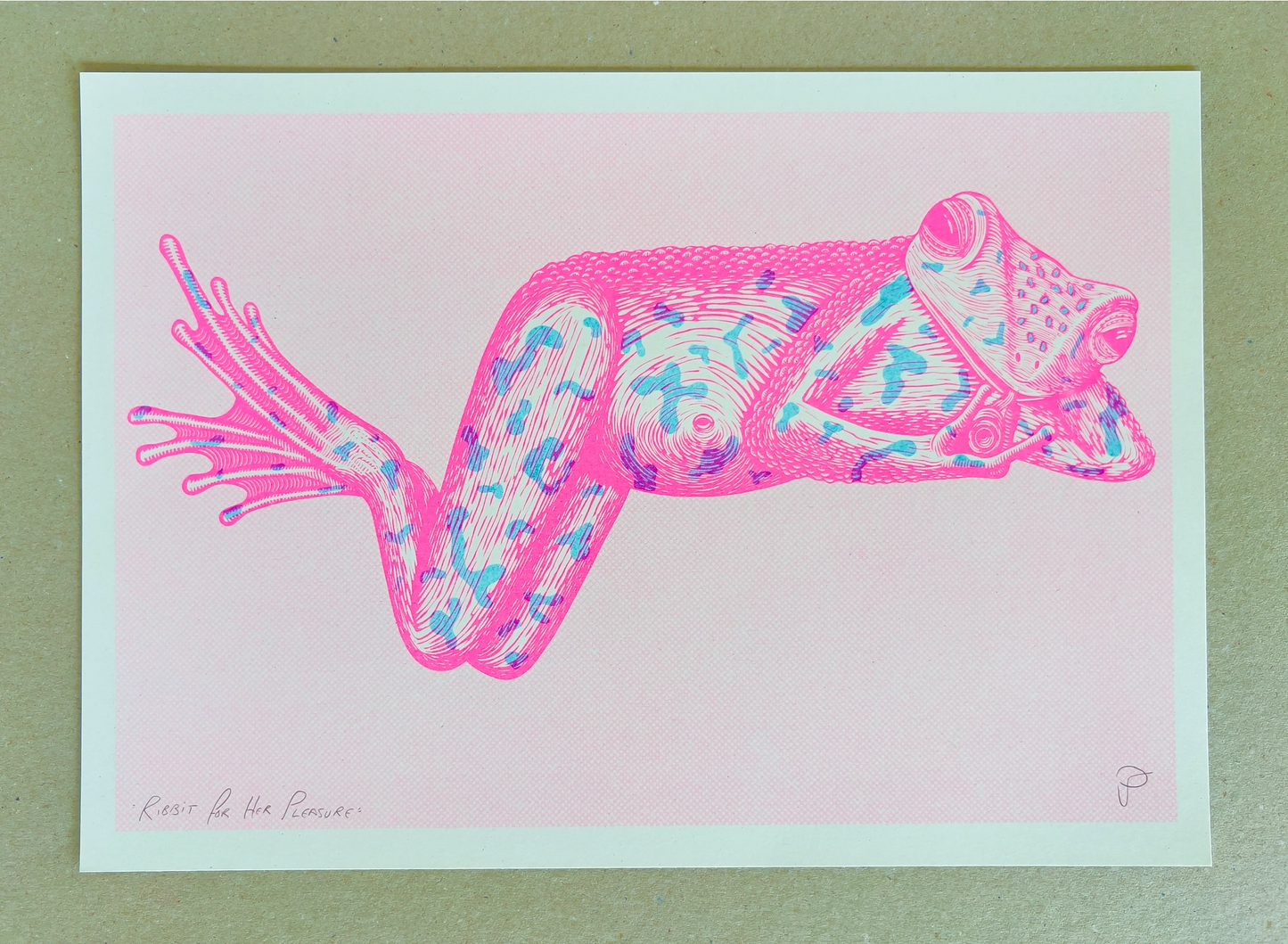 Ribbit For Her Pleasure Art Print by Strangford