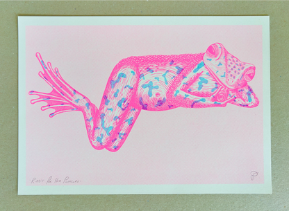 Ribbit For Her Pleasure Art Print by Strangford