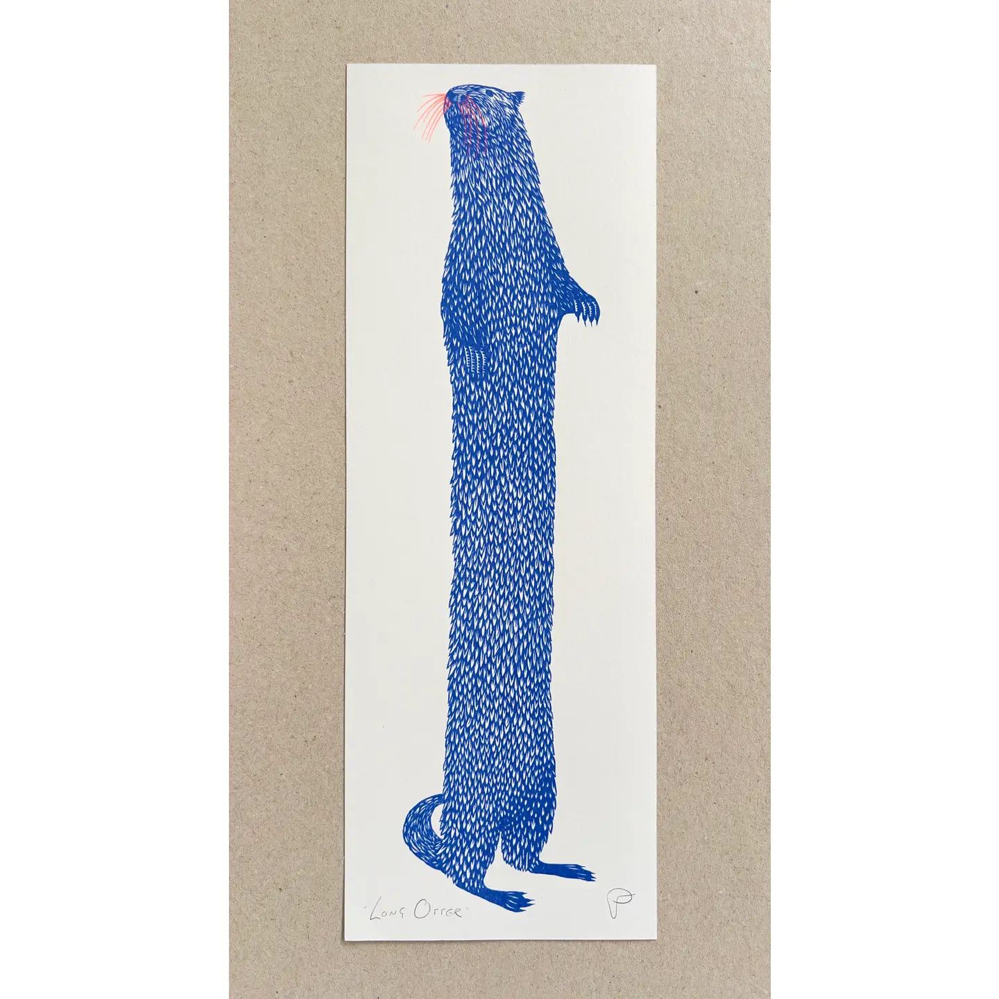 Long Otter Art Print by Strangford
