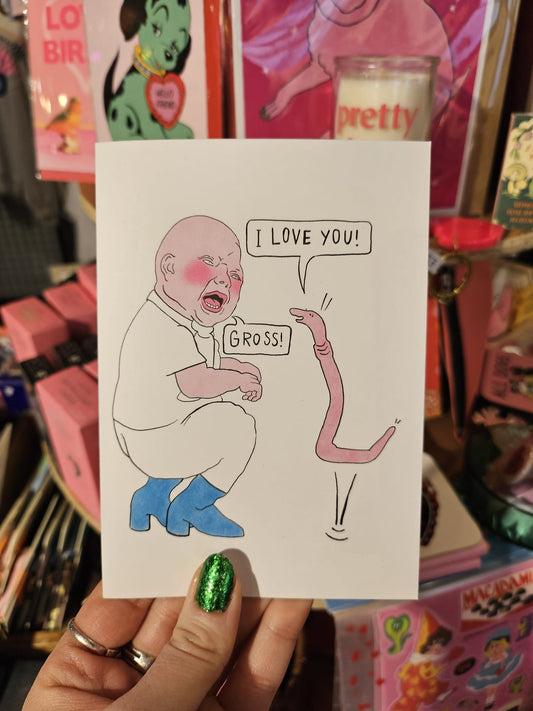 Gross Greetings Card  by Louise Mcfarlane