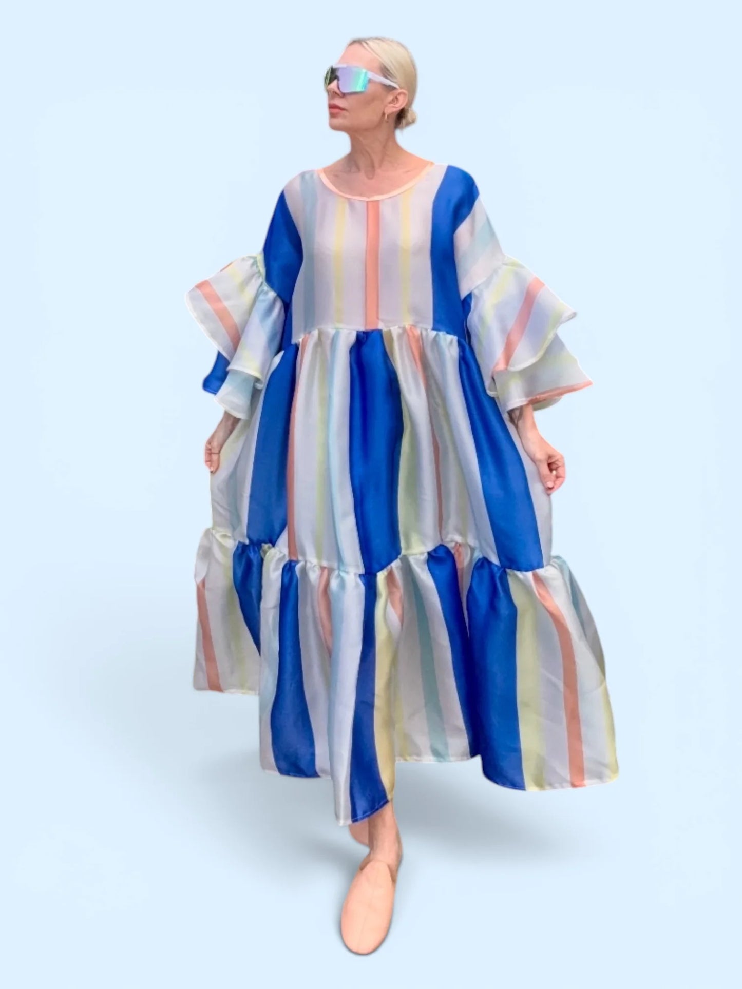Stripe Silk Organza Dress By ByByrd