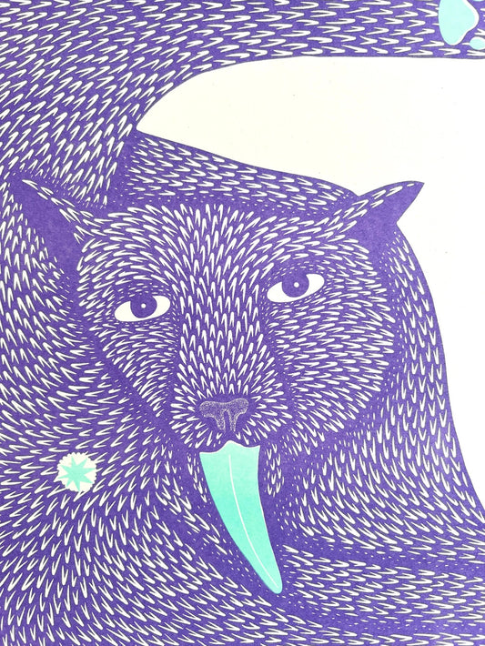 Cat Riso Print by Strangford