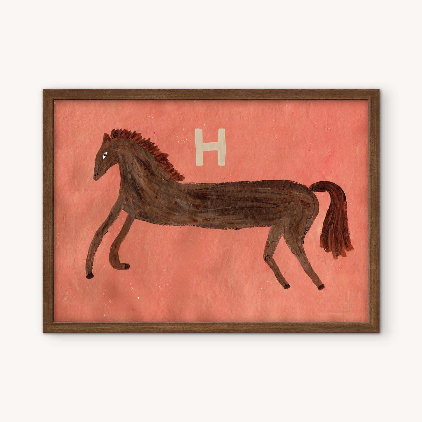 Alphabet H Horse Print By Nancy McKie