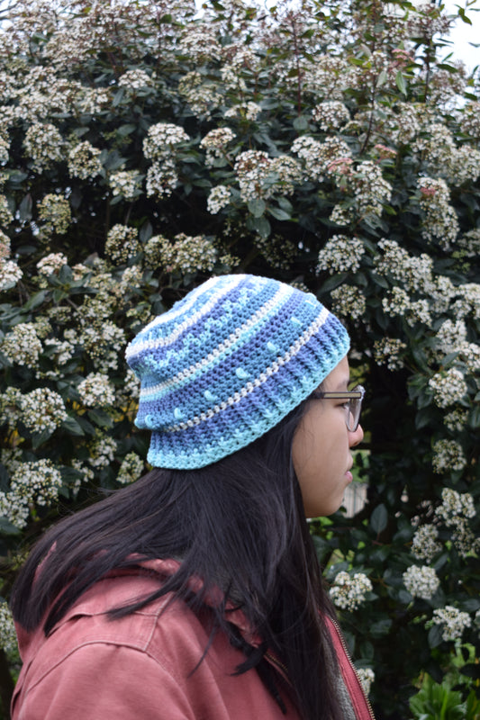 Blueberry Pie Beanie Crochet by HoleyCow Crochet