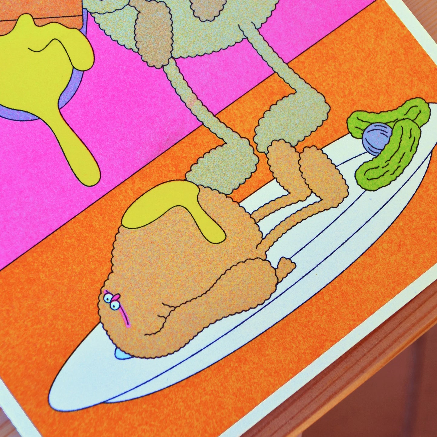 Raclette Party - A5 riso print by Alice Monvaillier