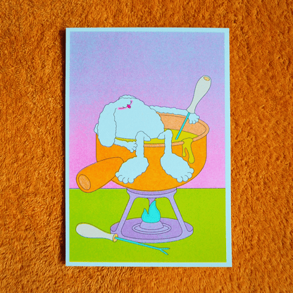 Fondue - A5 riso print by Alice Monvaillier
