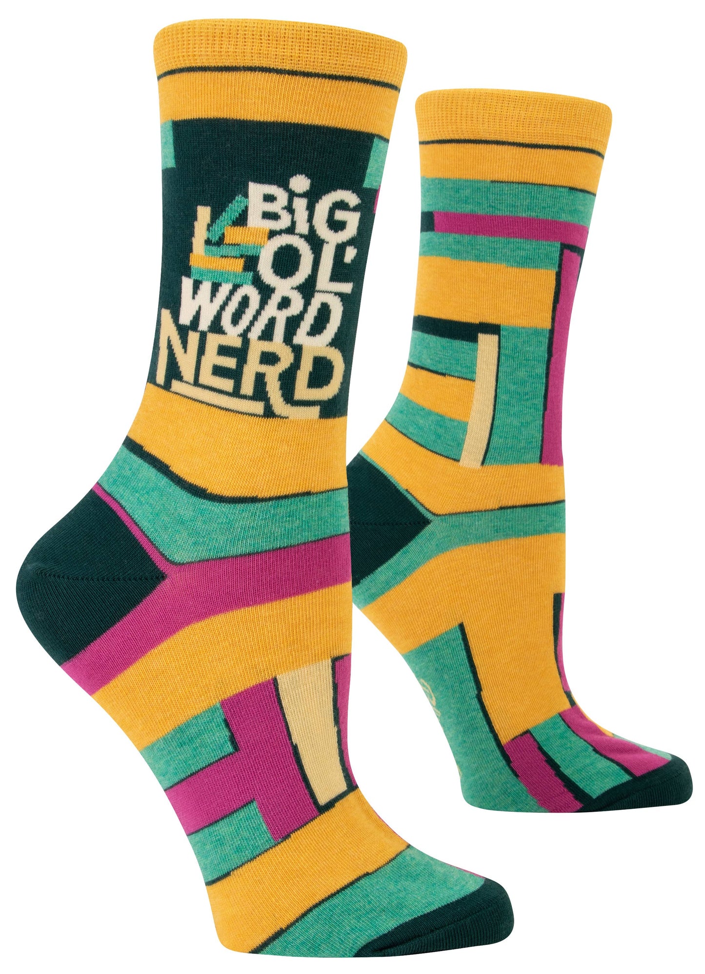 Big 'Ol Word Nerd Crew Socks Women's Socks  by Incognito