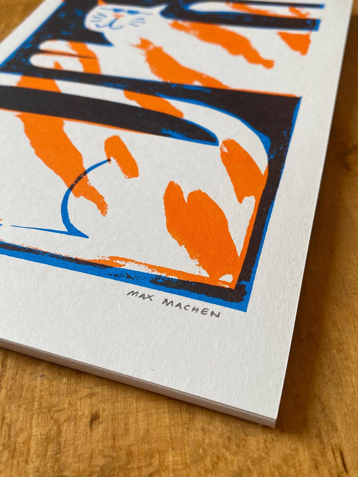 Cool Cat Riso Print By Maxy Machen