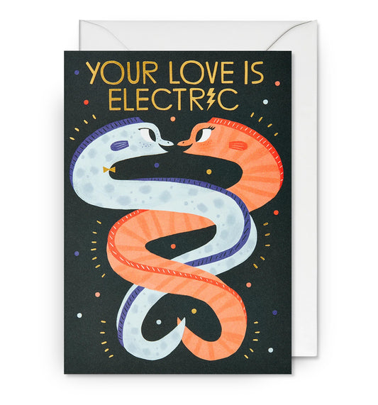 Your Love is Electric Greeting Card by Allison Black