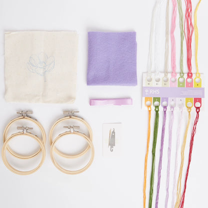 Embroidery KIT Hoop Pastel Florals  By West Design