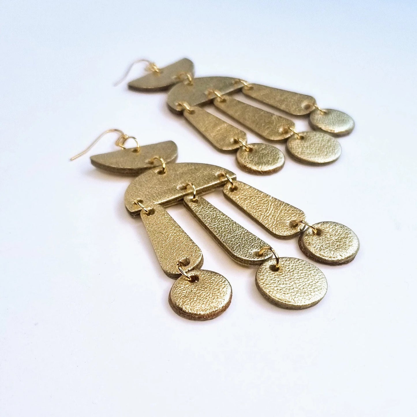 Gold Dangly Earrings  By Hummingbird Archives