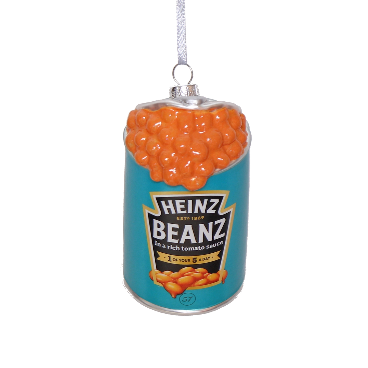 Heinz Beanz Spill Glass Decoration Baubles