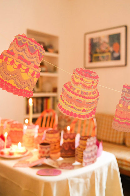Celebration / Birthday CAKES Sewn Garland By East End Press