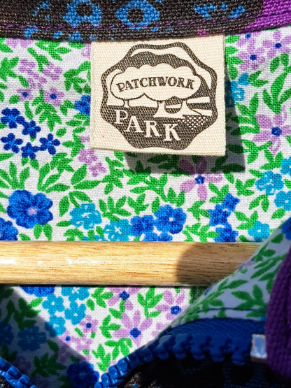 Handmade Vintage Zip-up Patterned Jacket By Patchwork Park